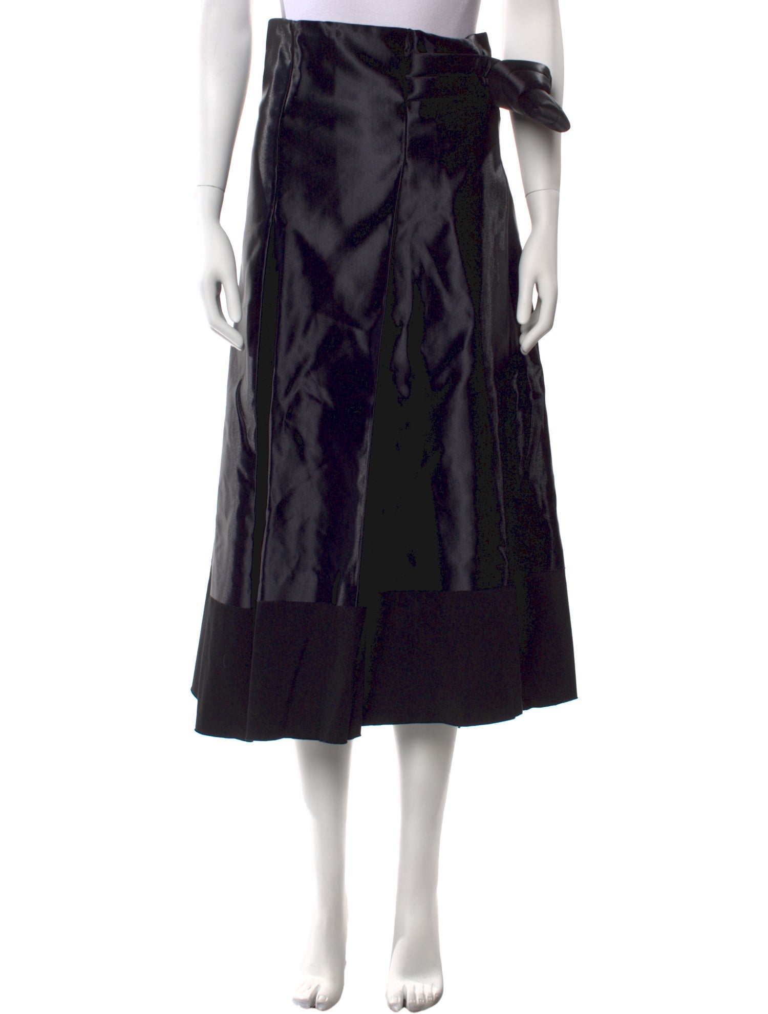 Melitta Baumeister Pleated Accents Midi Length Skirt