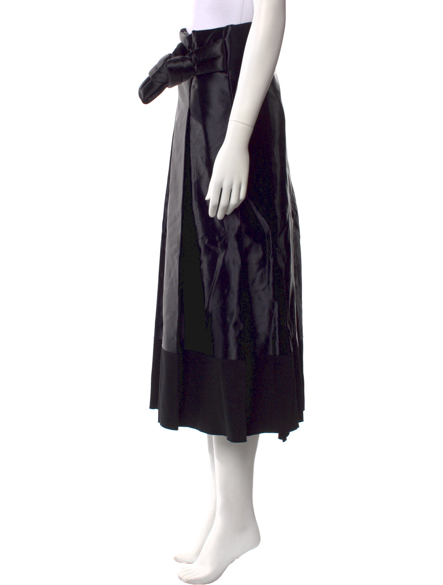 Melitta Baumeister Pleated Accents Midi Length Skirt