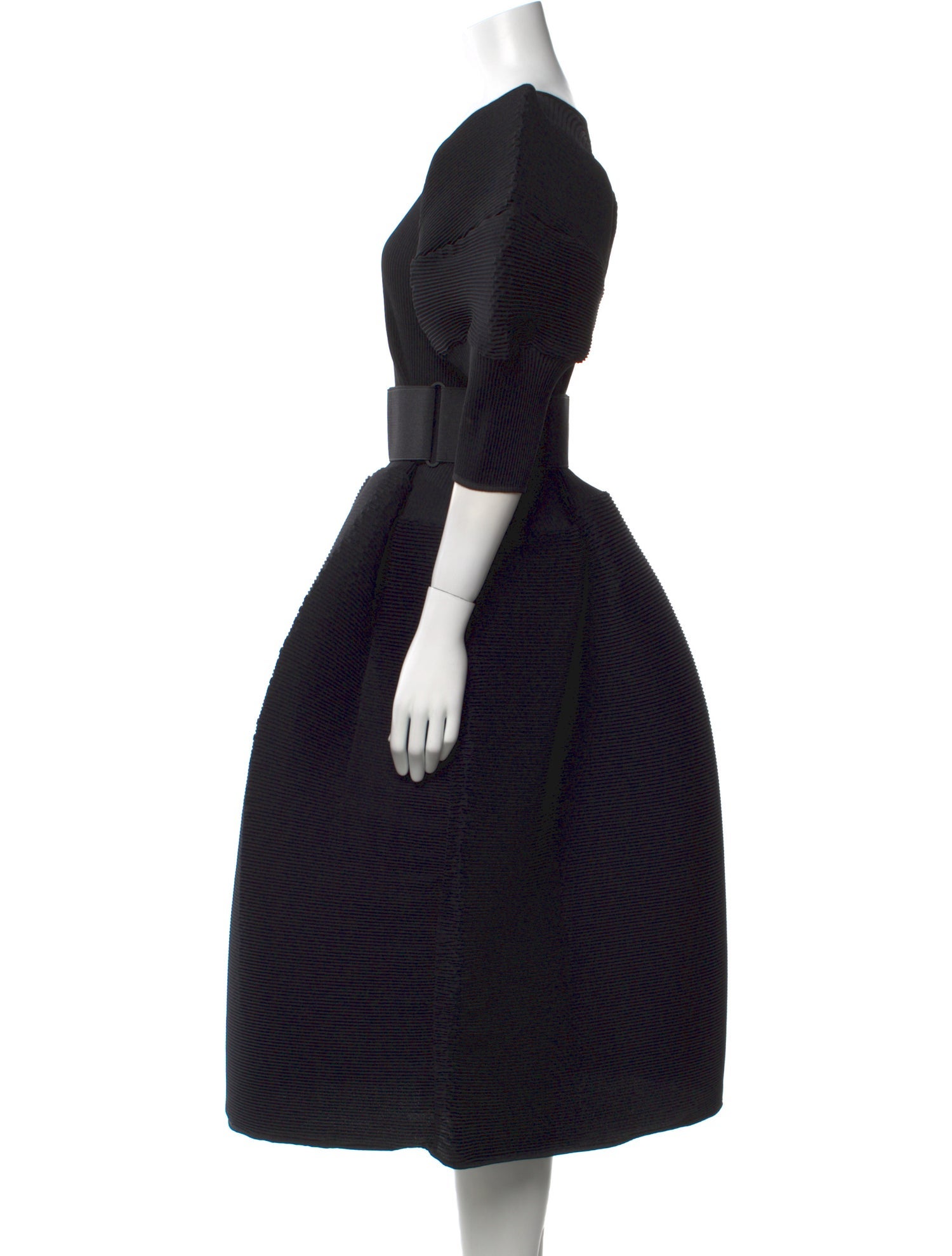 Melitta Baumeister Scoop Neck Midi Length Dress