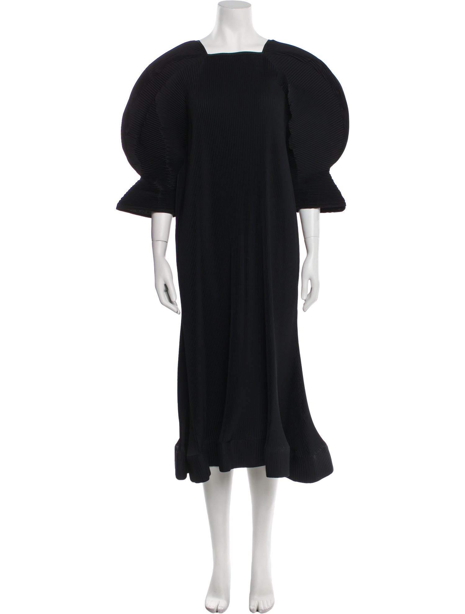 Melitta Baumeister Square Neckline Midi Length Dress