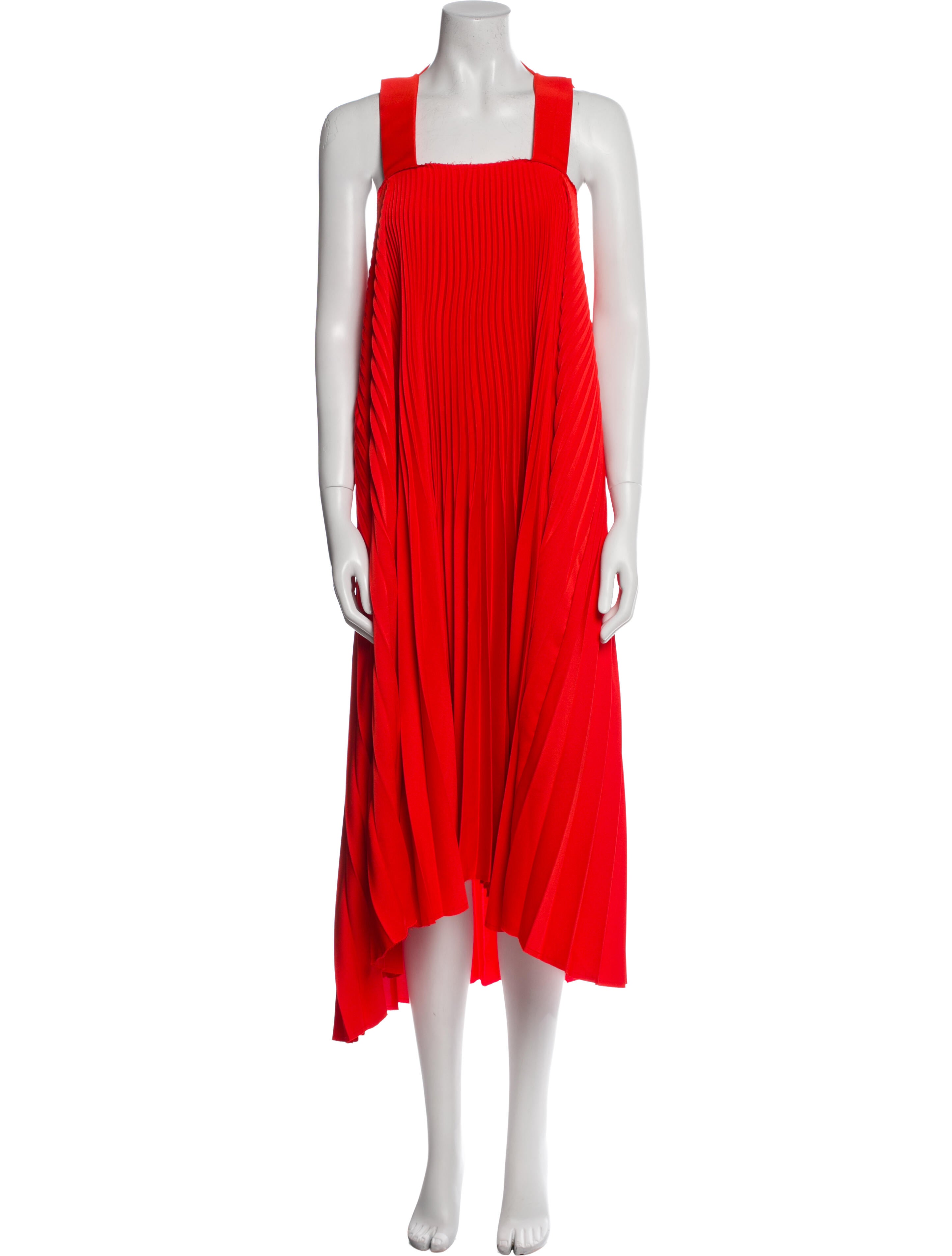 Melitta Baumeister Square Neckline Midi Length Dress