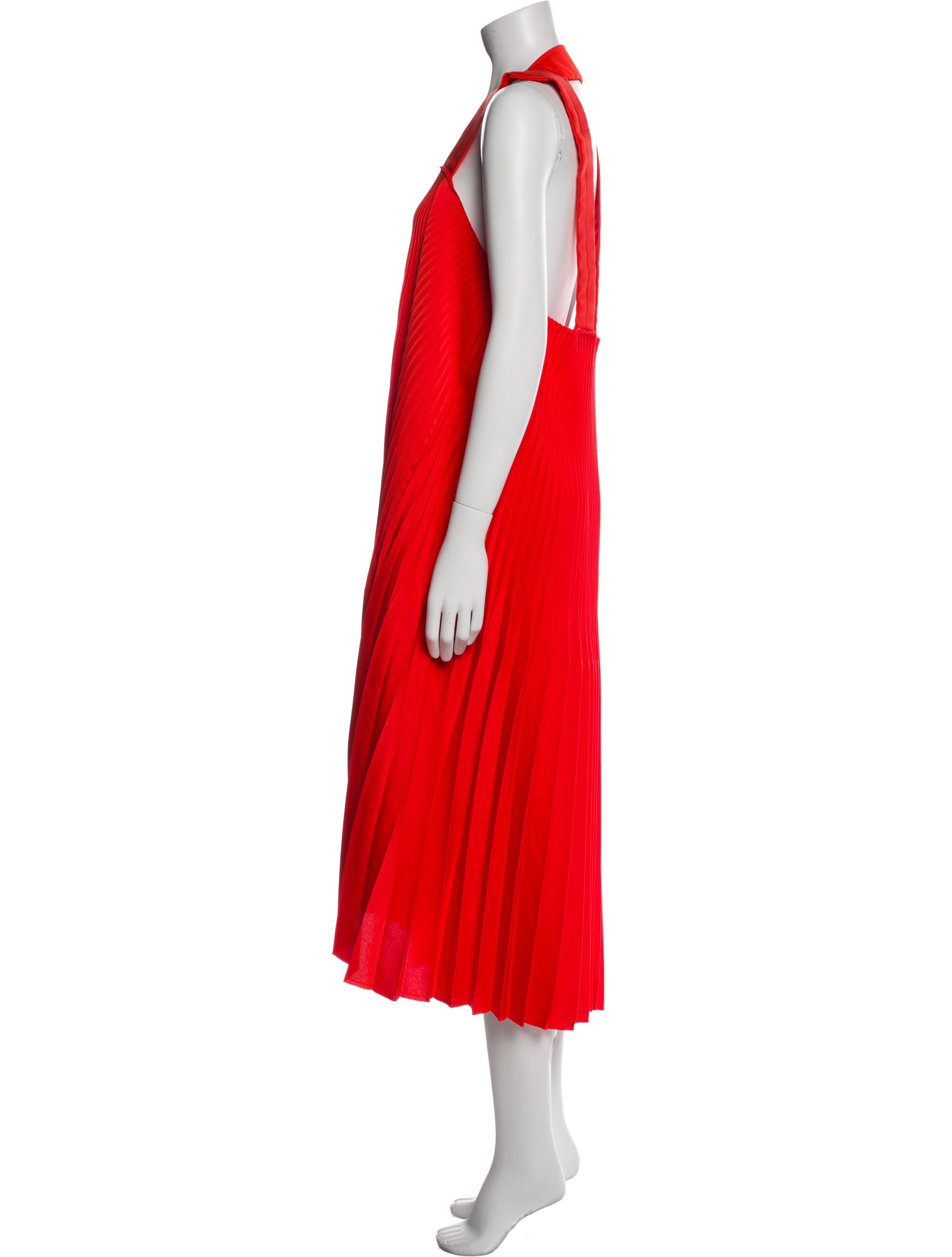 Melitta Baumeister Square Neckline Midi Length Dress