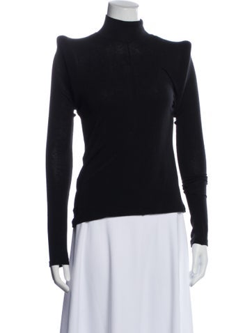 Pre-owned Melitta Baumeister Turtleneck Long Sleeve Top In Blue