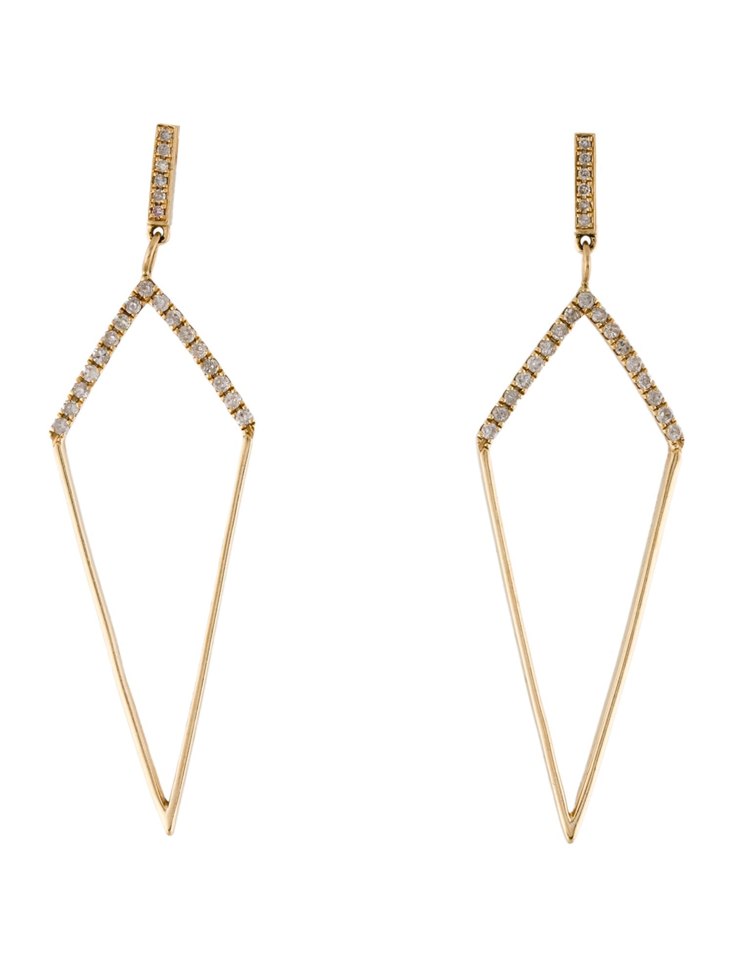 Meredith Marks 14K Diamond Drop Earrings