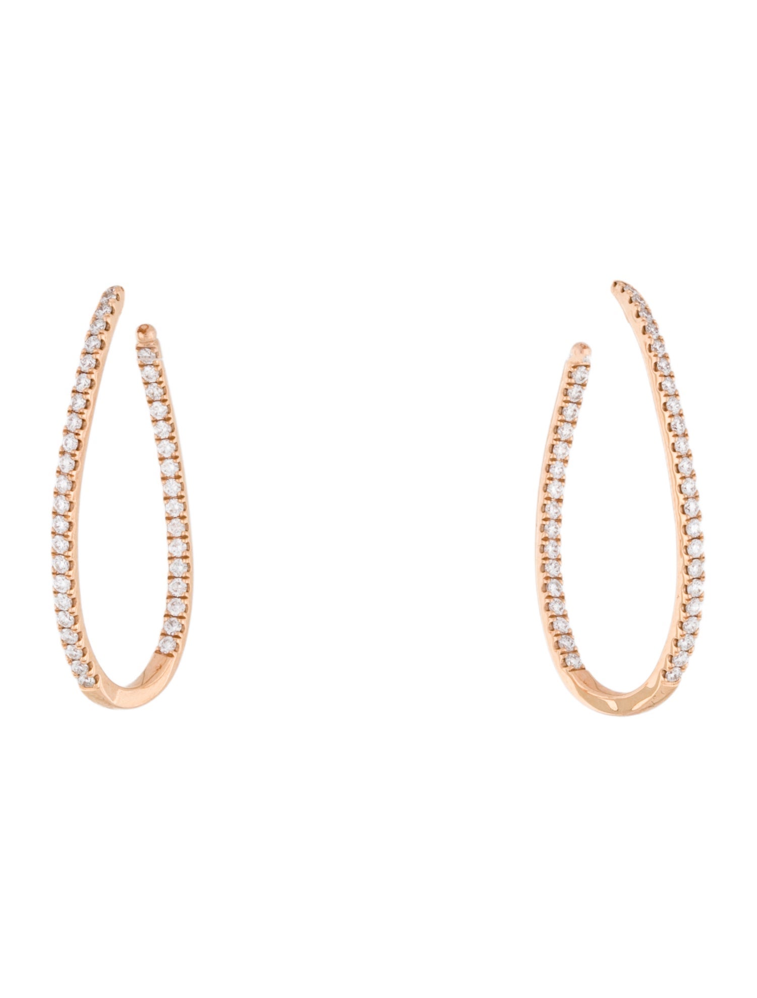 Memoire 18K Diamond Small Twist Hoop Earrings