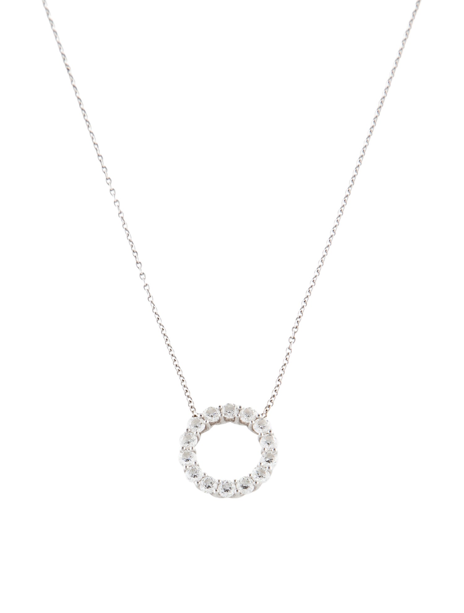 Memoire 18K Diamond Circle Pendant Necklace