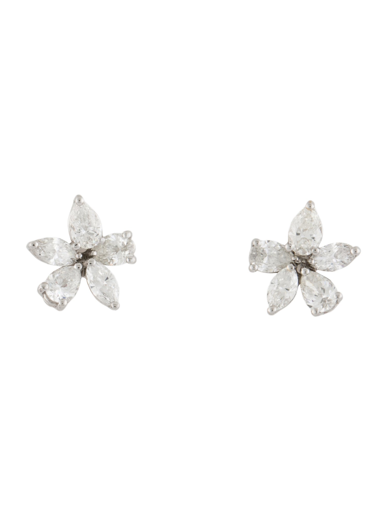 Memoire 18K Diamond Bouquet Cluster Stud Earrings