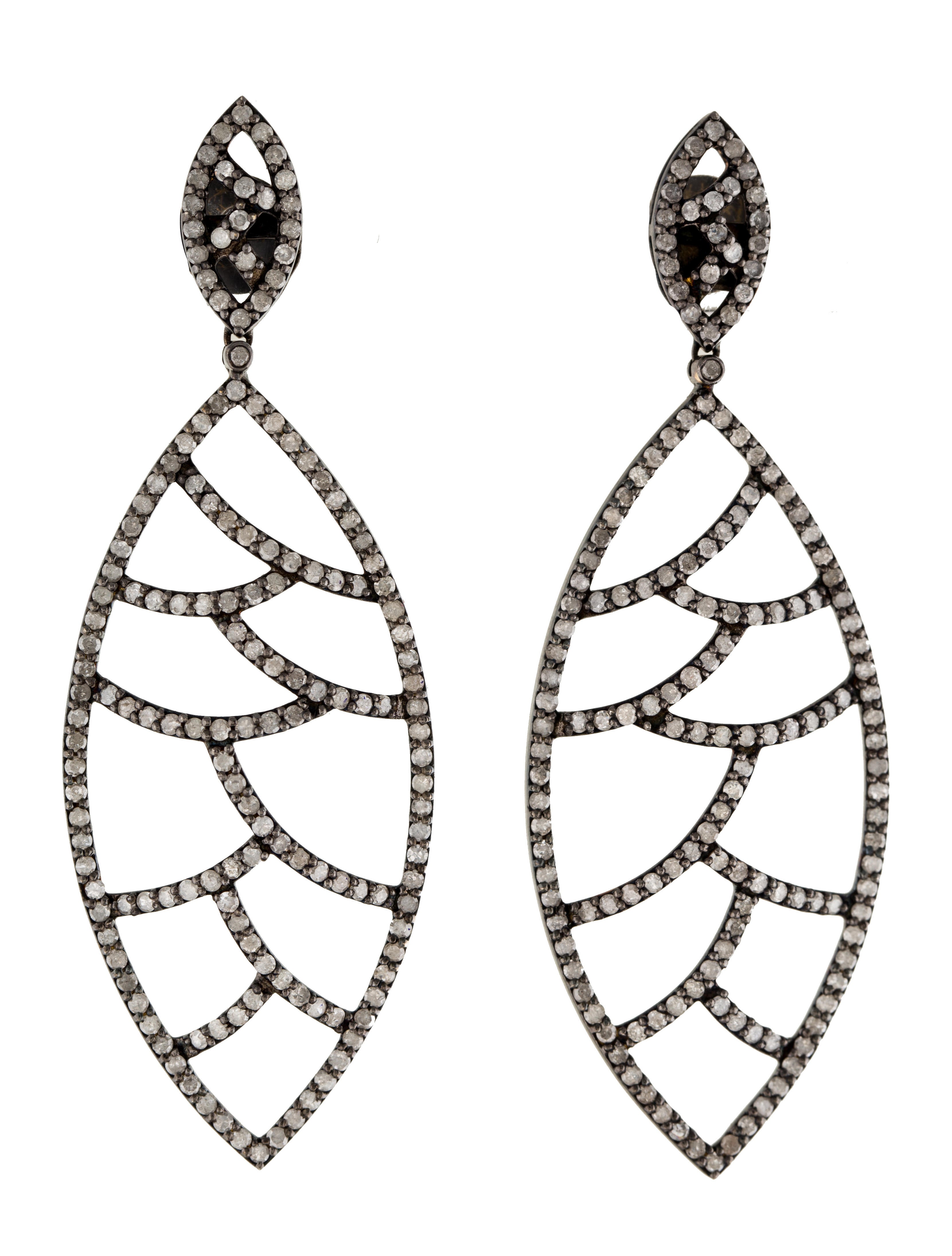 Meghna Jewels Diamond Bora Bora Drop Earrings