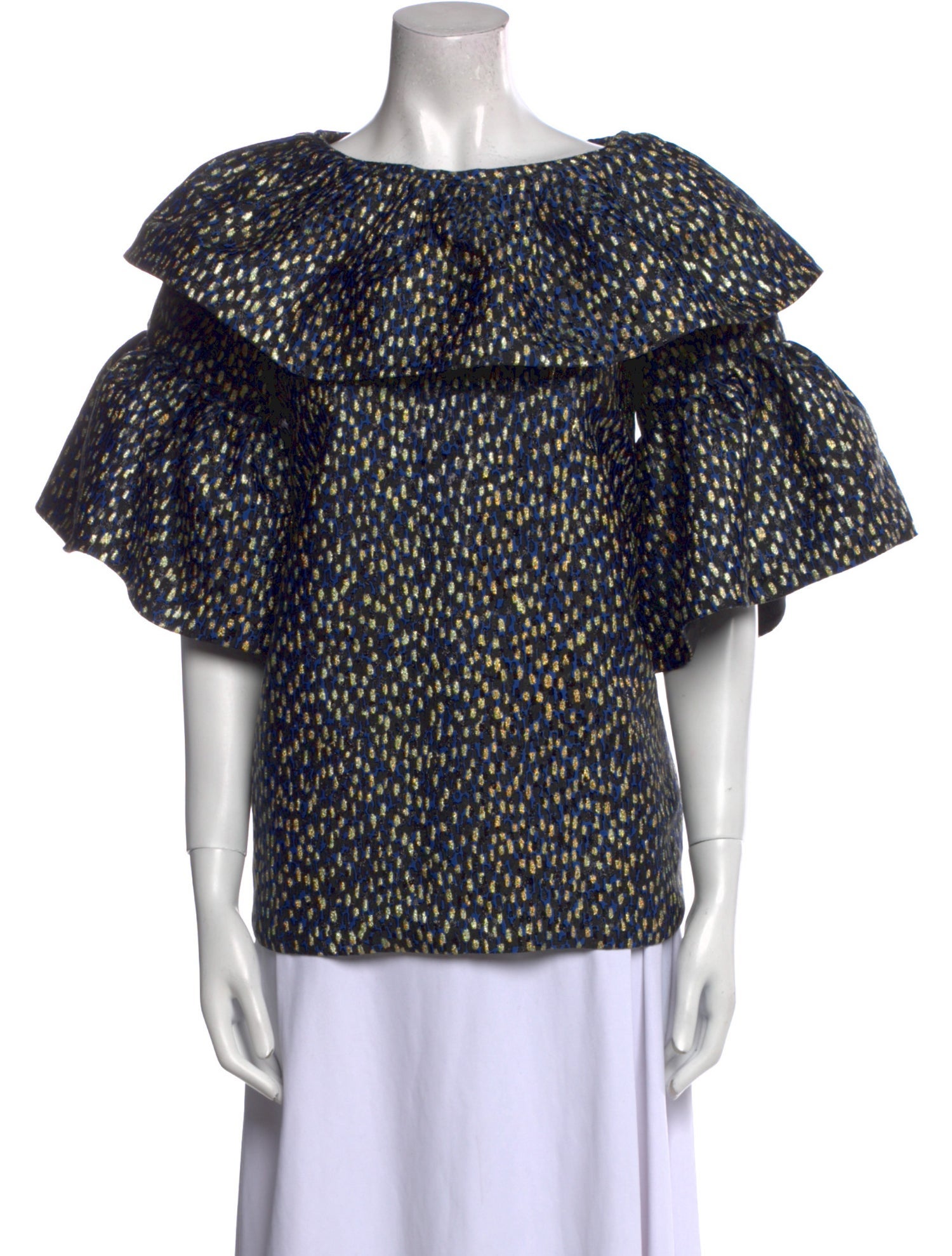 Merchant Archive Printed Scoop Neck Blouse