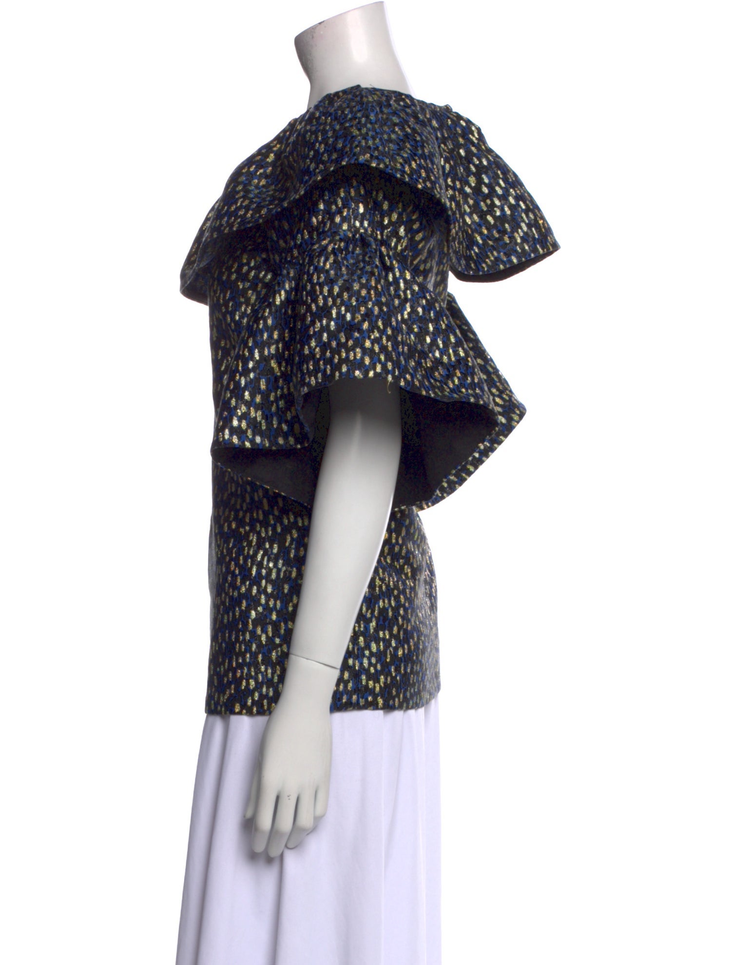 Merchant Archive Printed Scoop Neck Blouse