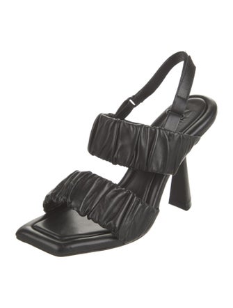 Mercedes Castillo Leather Polka Dot Print Slingback Sandals