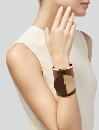 Mercedes Castillo Leather Bangle Bracelet