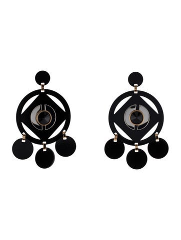 Mercedes Castillo Chandelier Crystal Geo Cutout Earrings