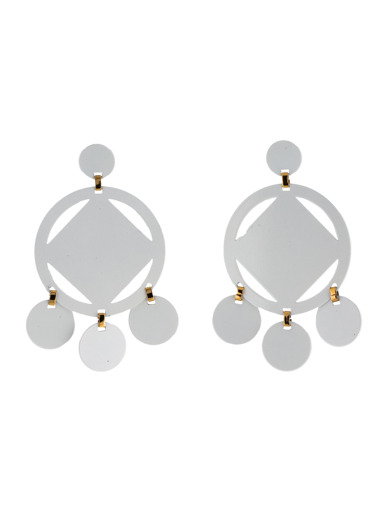 Mercedes Castillo Geo Cutout Large Chandelier Earrings