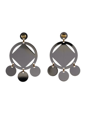 Mercedes Castillo Two-Tone Small Cutout Drop Earrings