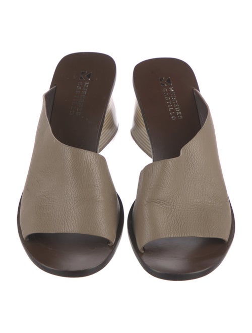 Mercedes Castillo Leather Striped Slides