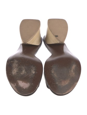 Mercedes Castillo Leather Striped Slides