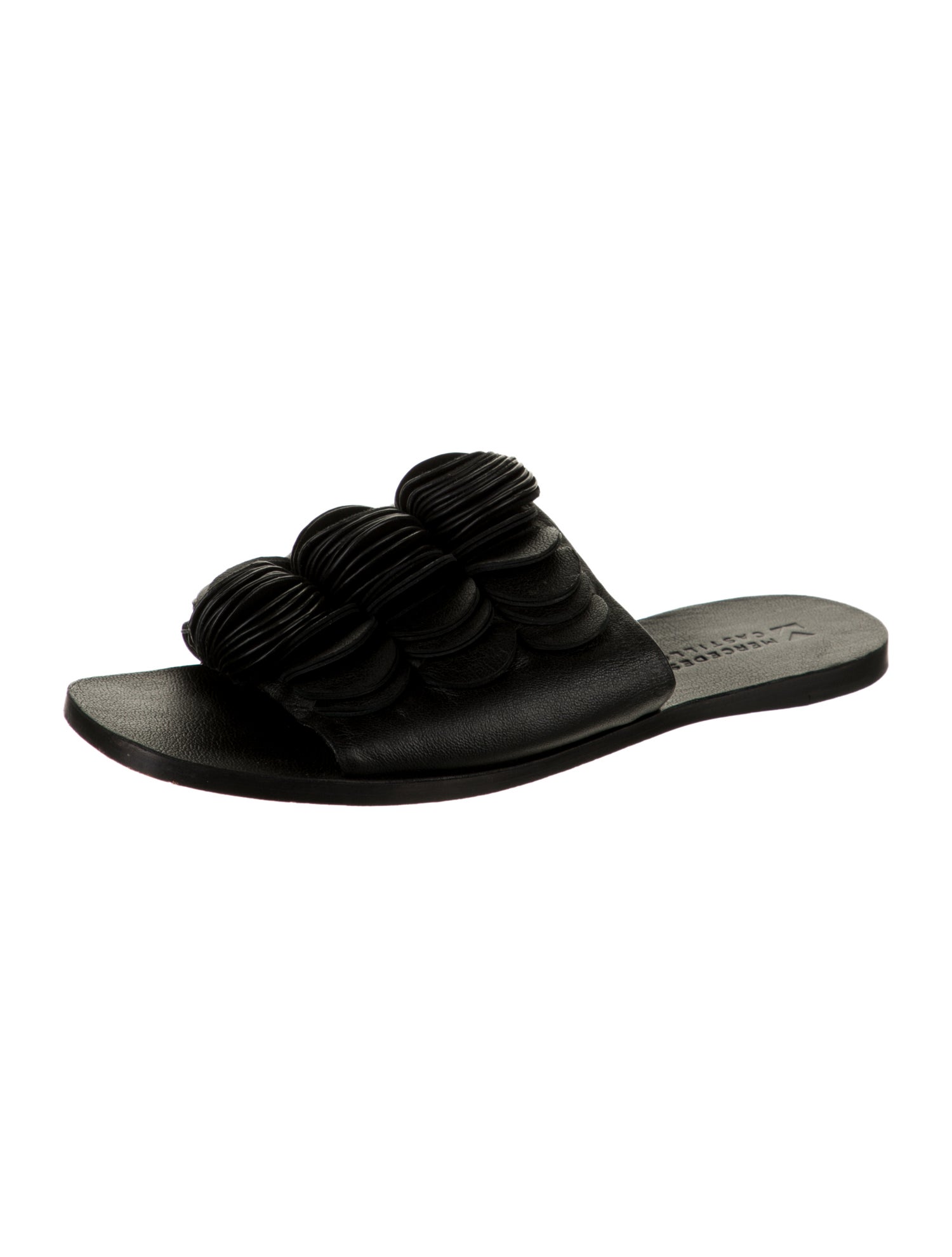 Mercedes Castillo Leather Slides