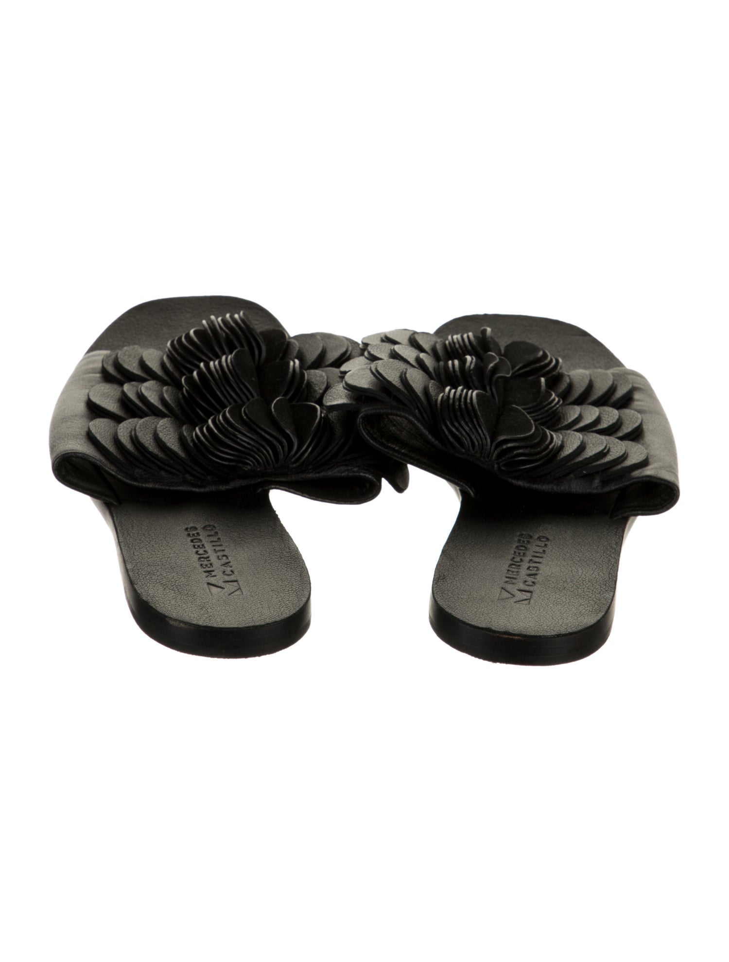 Mercedes Castillo Leather Slides