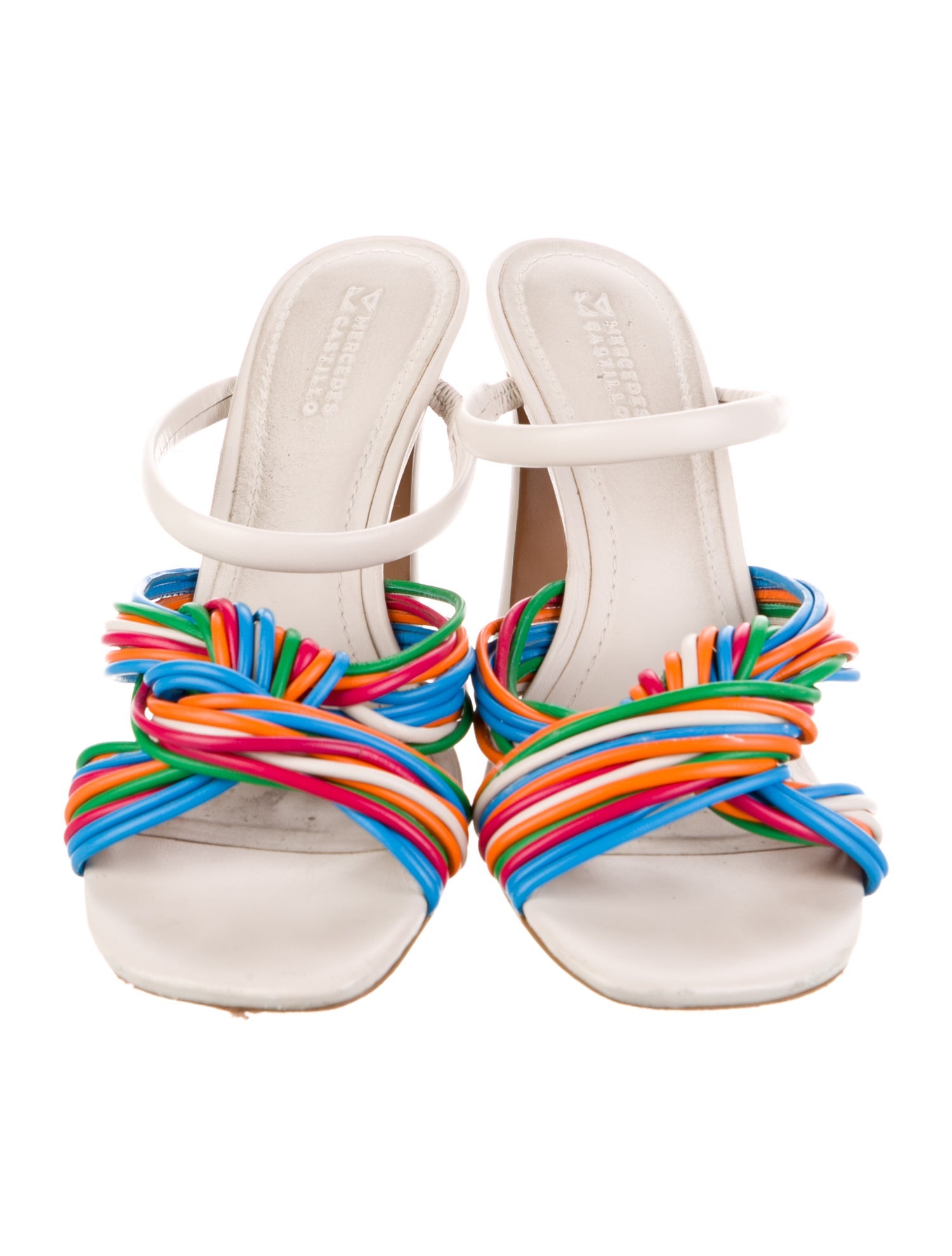 Mercedes Castillo Leather Printed Slides