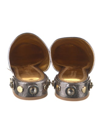 Mercedes Castillo Leather Studded Accents Mules