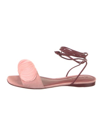 Mercedes Castillo Suede Pleated Accents Sandals