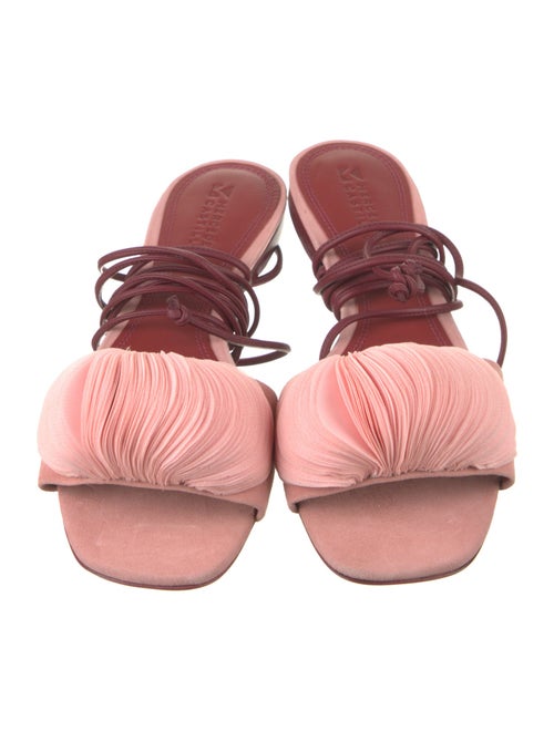 Mercedes Castillo Suede Pleated Accents Sandals
