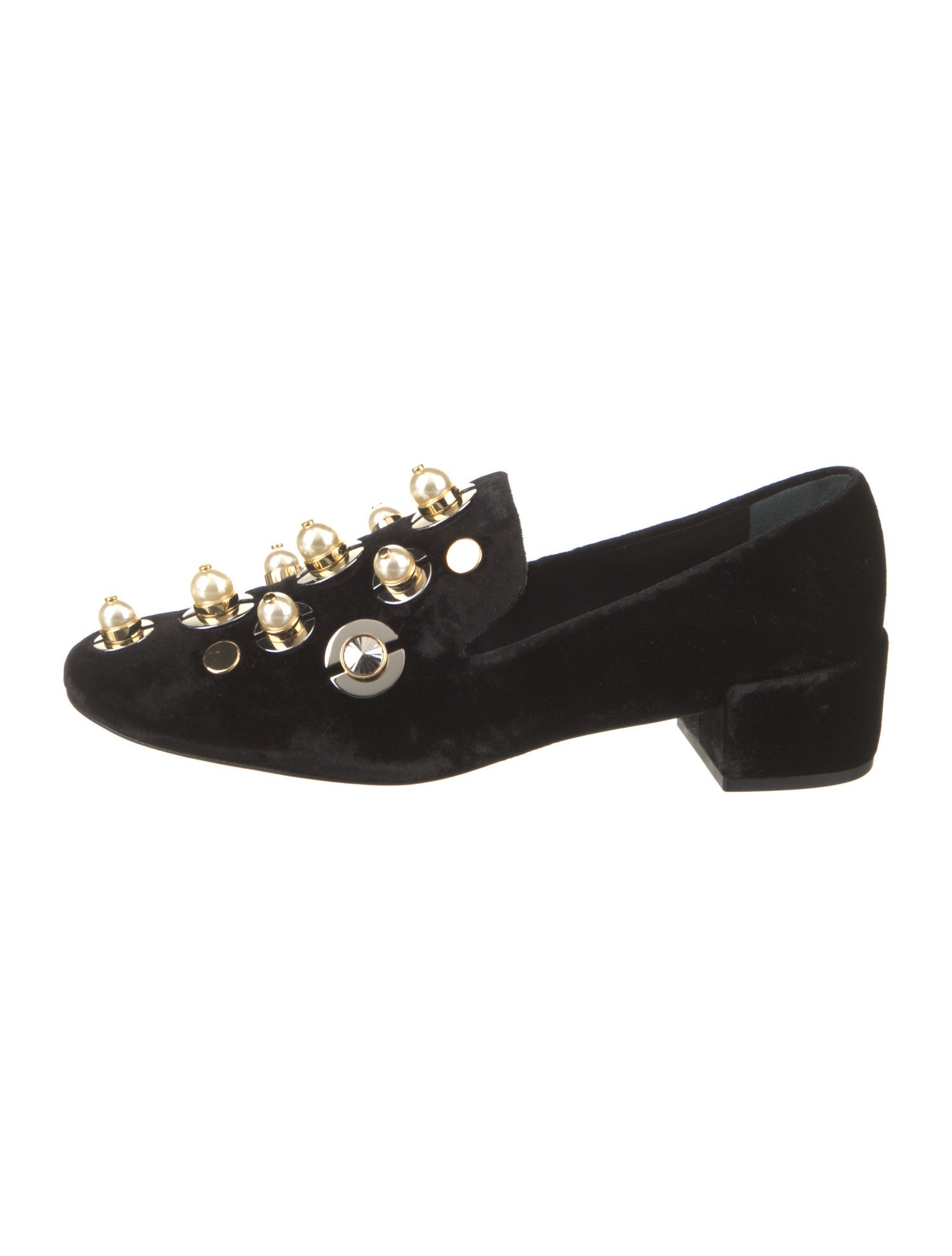 Mercedes Castillo Velvet Studded Accents Loafers