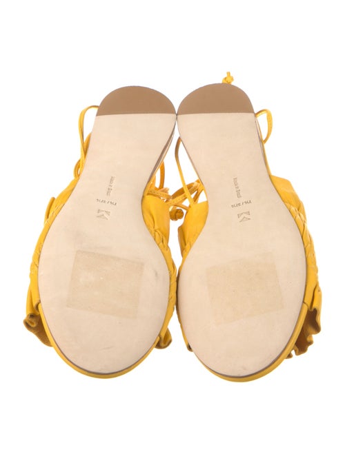 Mercedes Castillo Leather Ruffle Embellishment Sandals