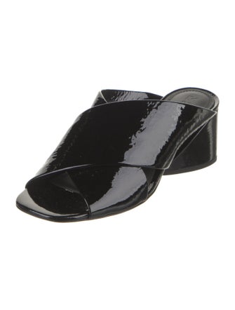 Mercedes Castillo Patent Leather Cutout Accent Slides