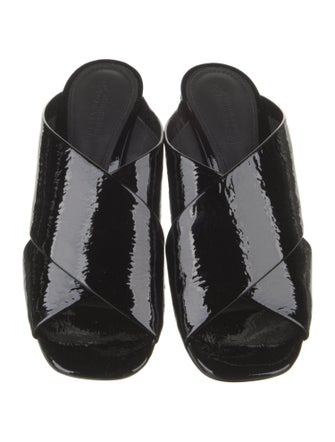 Mercedes Castillo Patent Leather Cutout Accent Slides