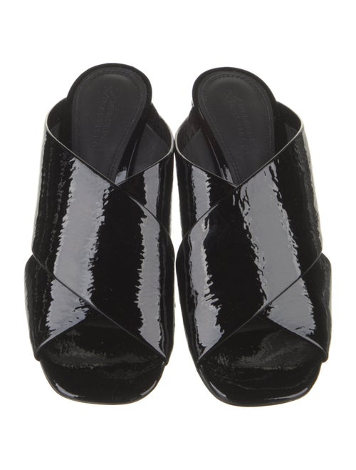 Mercedes Castillo Patent Leather Cutout Accent Slides