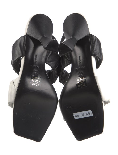 Mercedes Castillo Leather Colorblock Pattern Slingback Sandals