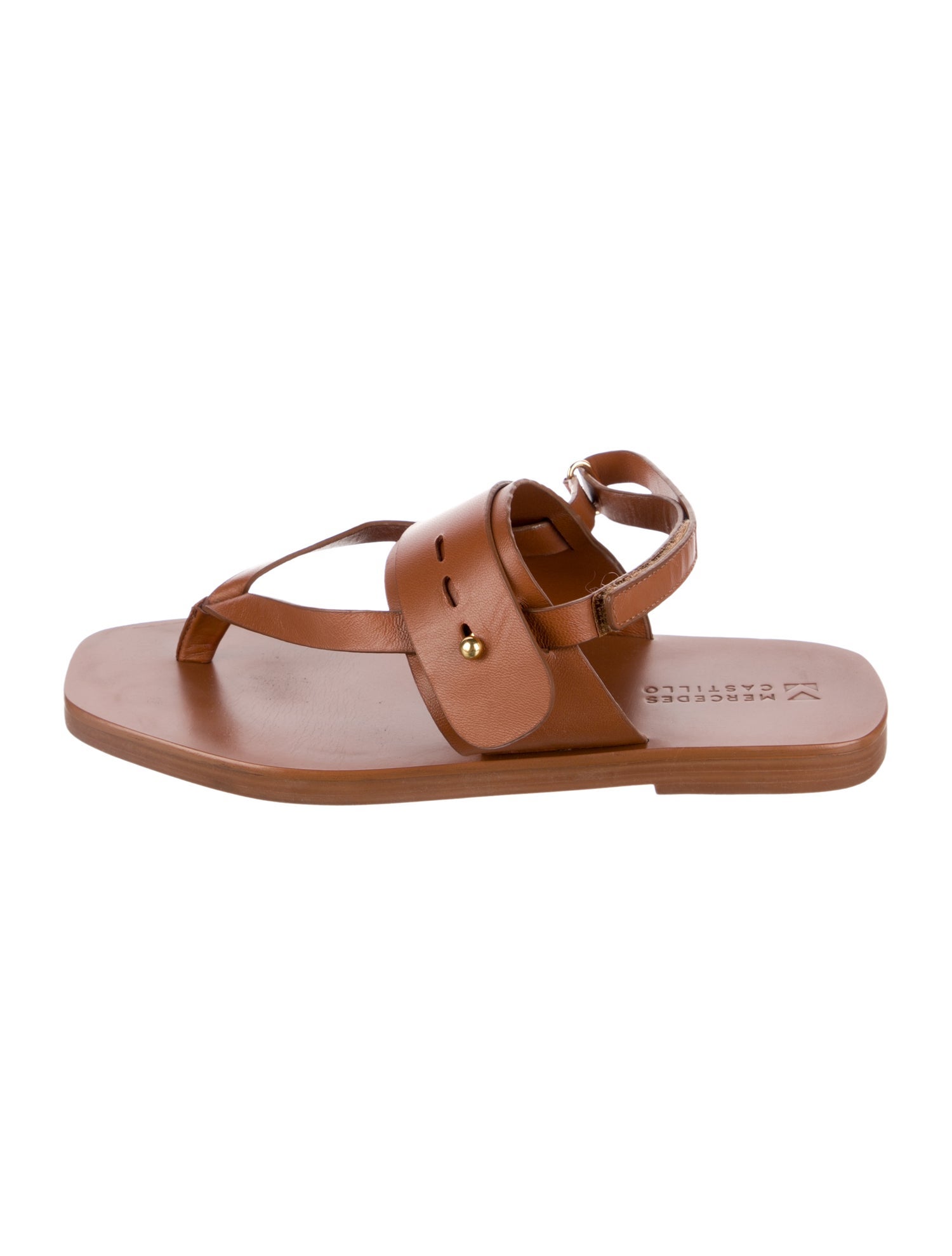 Mercedes Castillo Leather Slingback Sandals