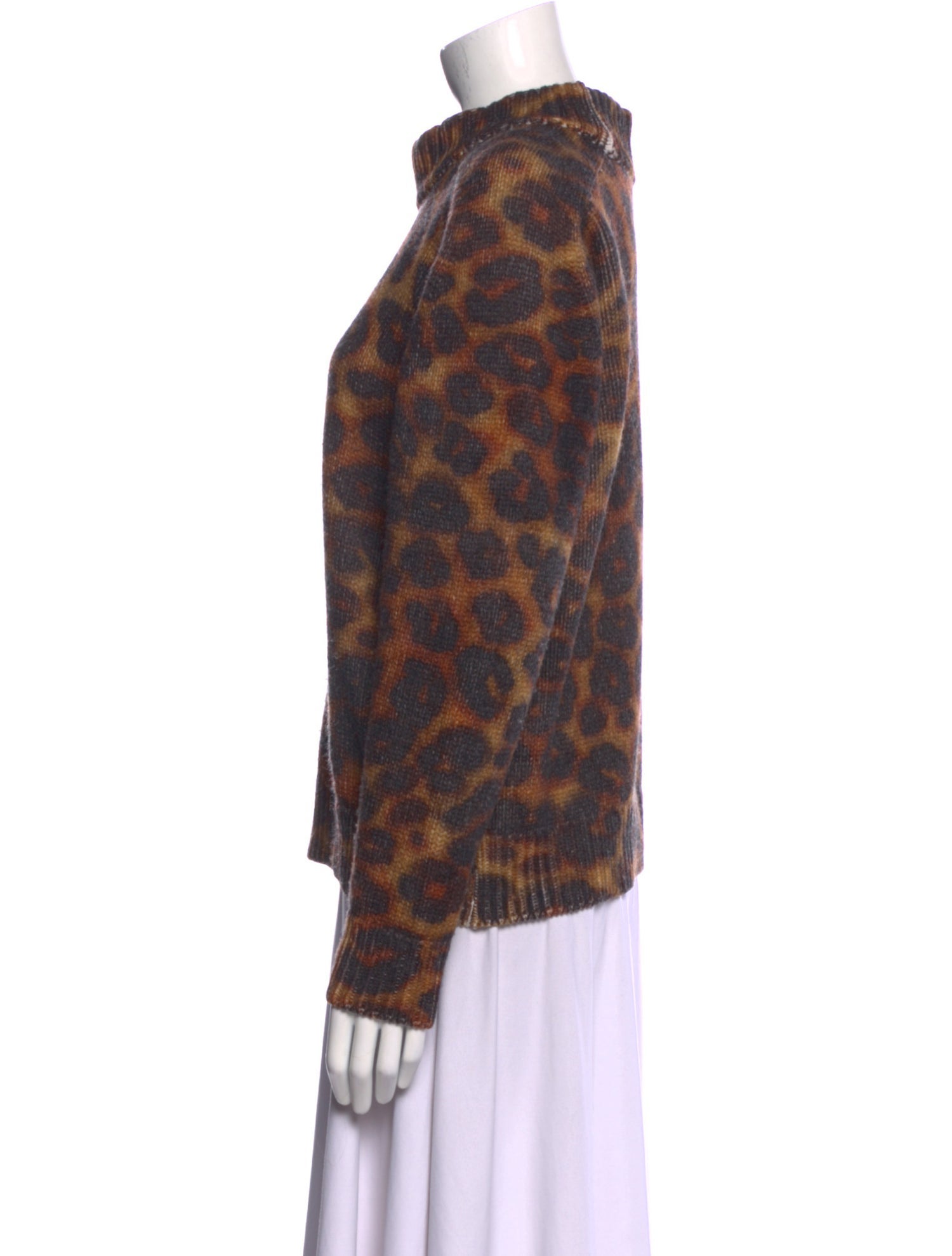Meryll Rogge Merino Wool Animal Print Sweater