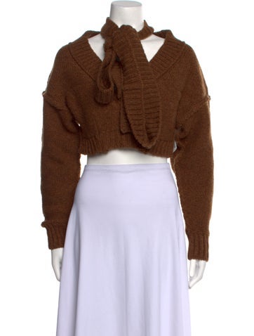 Meryll Rogge Knitwear Wool Tie Neck Sweater XS