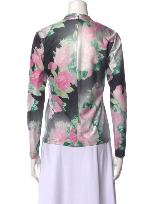 Meryll Rogge Floral Print Mock Neck Sweatshirt