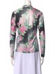 Meryll Rogge Floral Print Mock Neck Sweatshirt