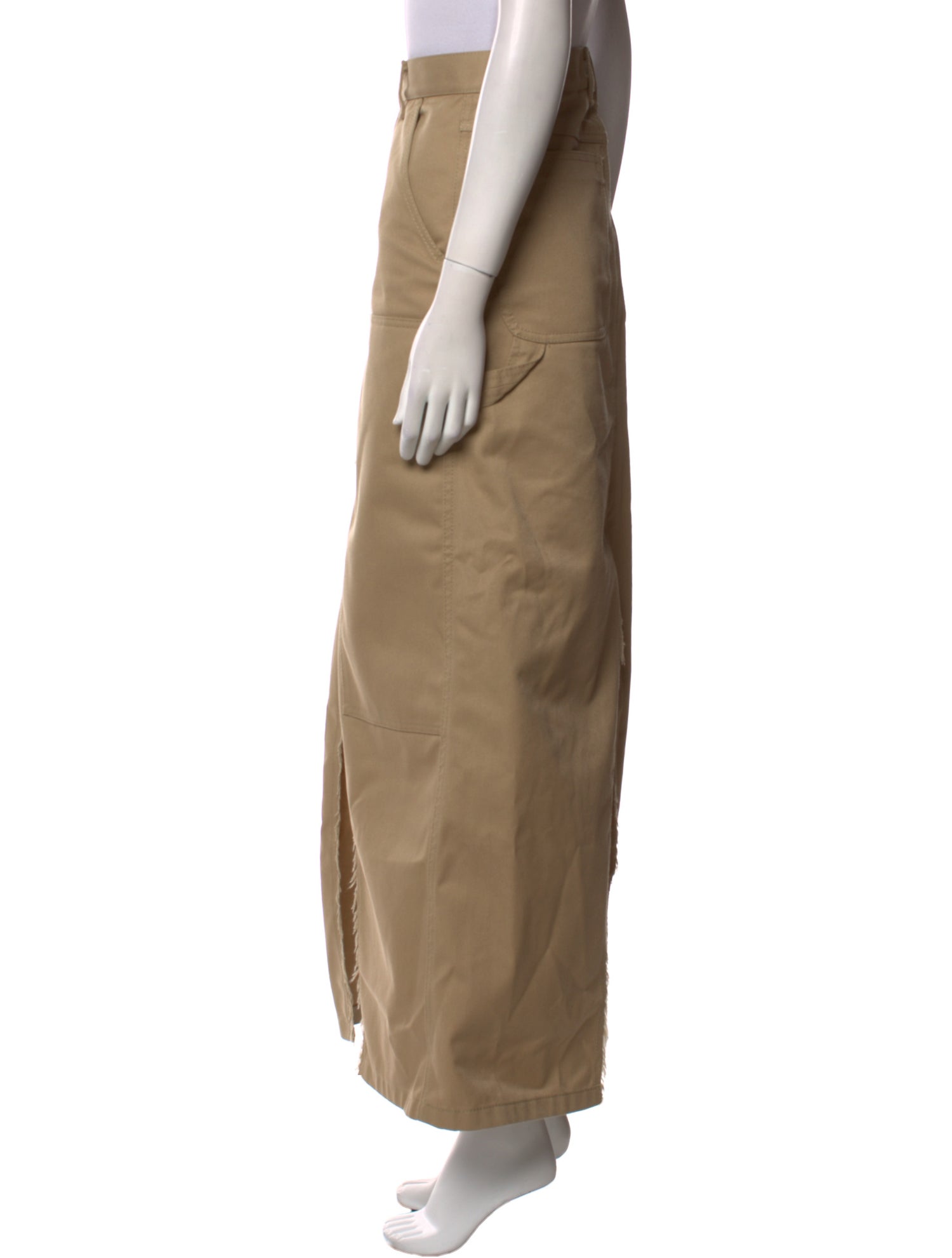 Meryll Rogge Raw-Edge Trim Long Skirt