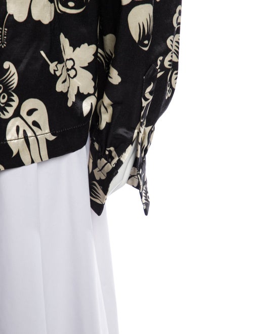 Meryll Rogge Floral Print Long Sleeve Button-Up Top