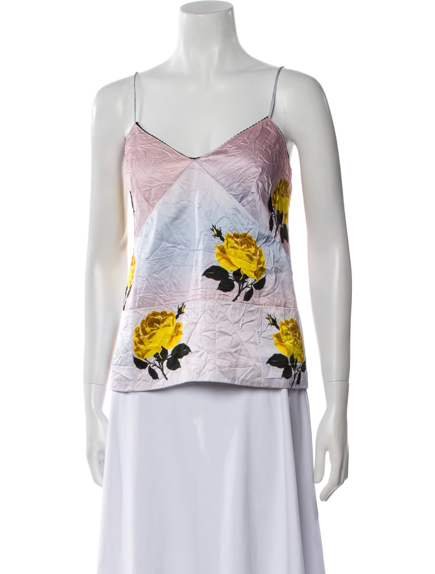 Meryll Rogge Satin Floral Print Top w/ Tags