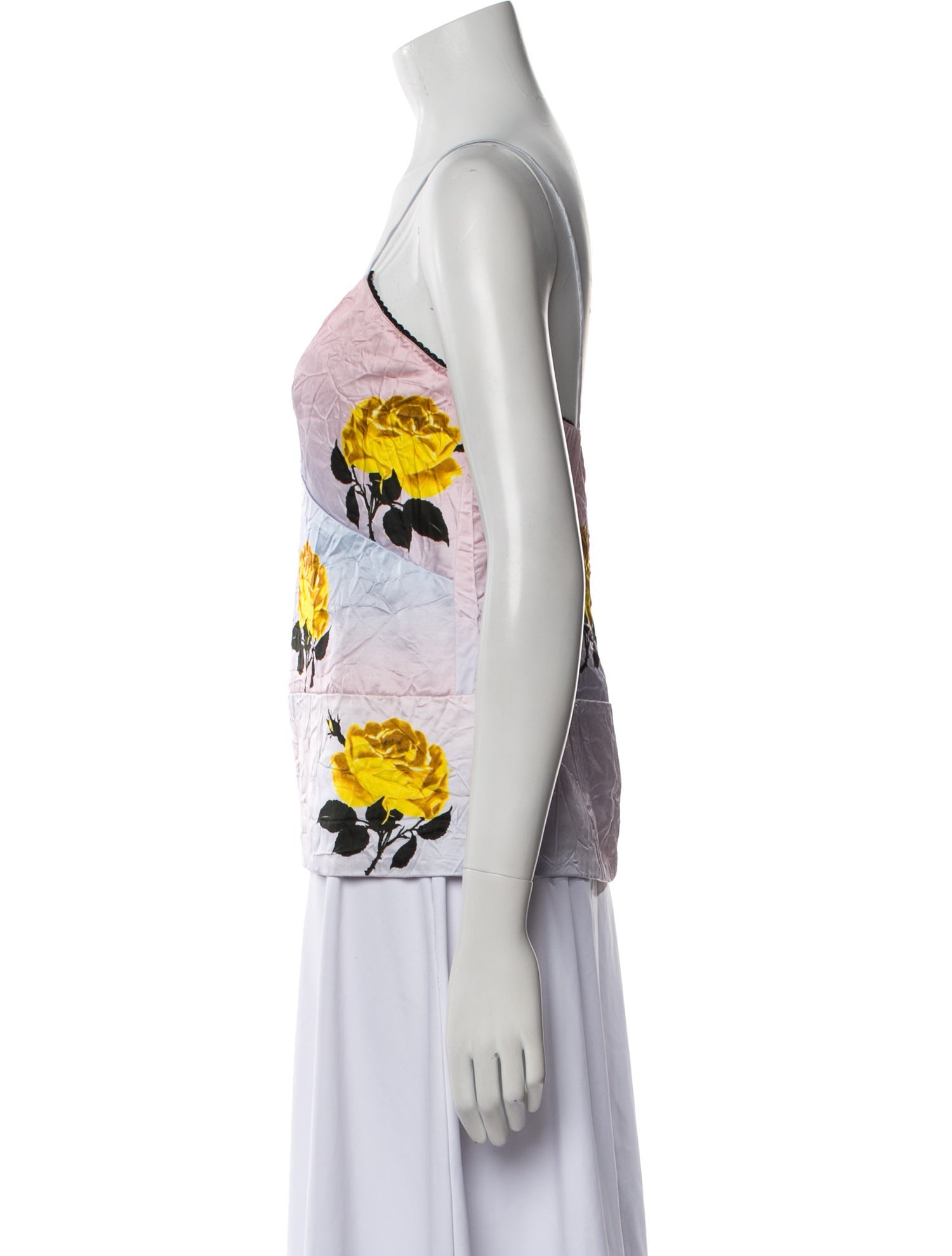 Meryll Rogge Satin Floral Print Top w/ Tags