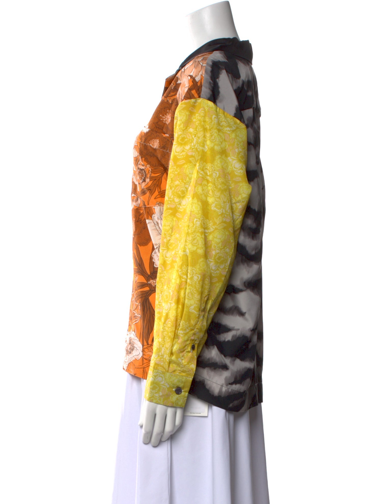 Meryll Rogge Printed Long Sleeve Button-Up Top