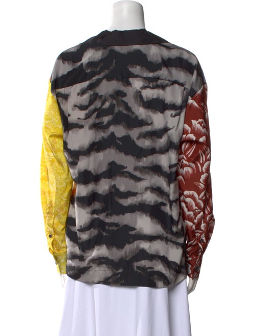 Meryll Rogge Printed Long Sleeve Button-Up Top