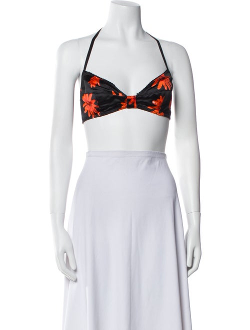 Meryll Rogge Printed Halterneck Crop Top