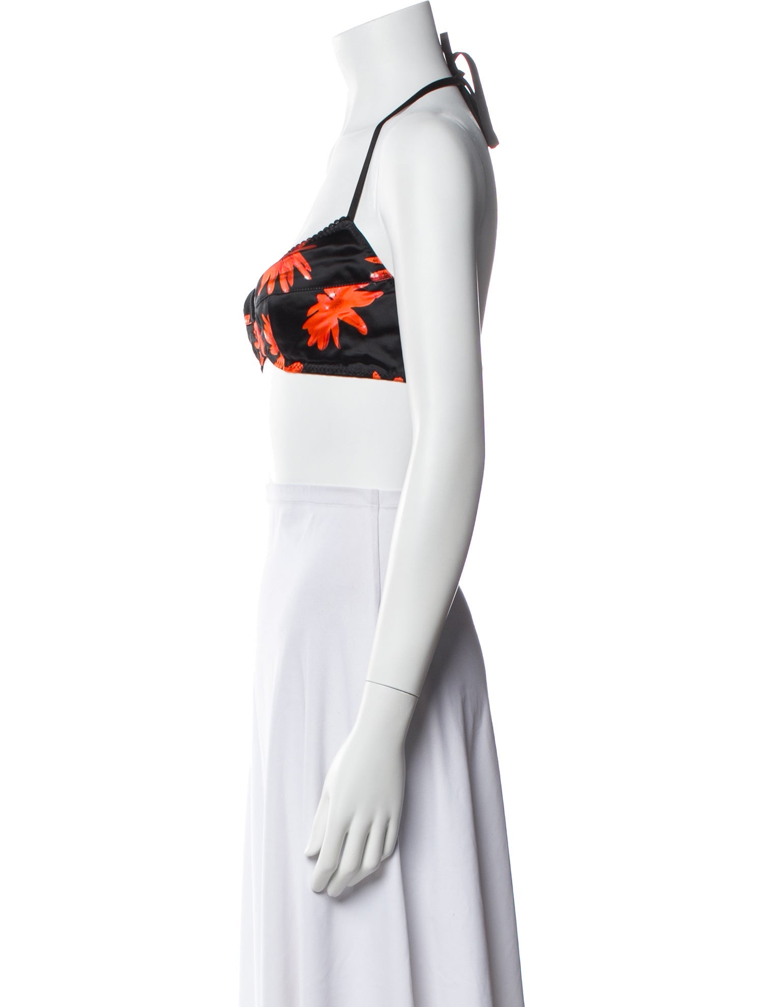 Meryll Rogge Printed Halterneck Crop Top