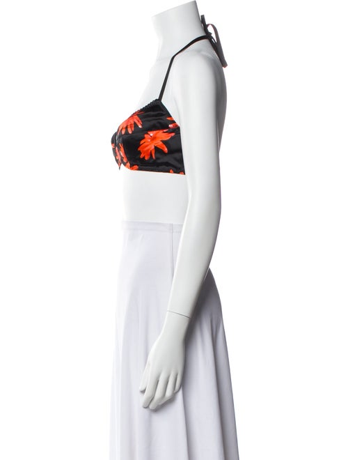 Meryll Rogge Printed Halterneck Crop Top