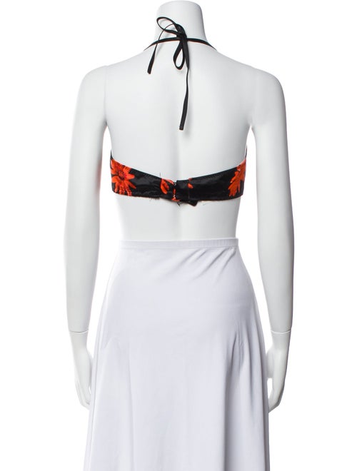 Meryll Rogge Printed Halterneck Crop Top