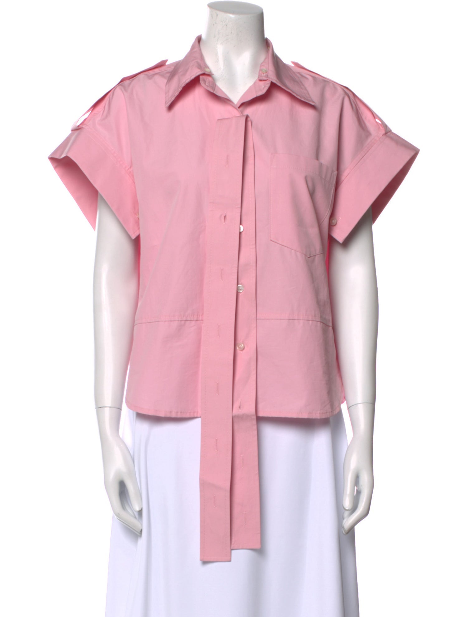 Meryll Rogge Short Sleeve Button-Up Top