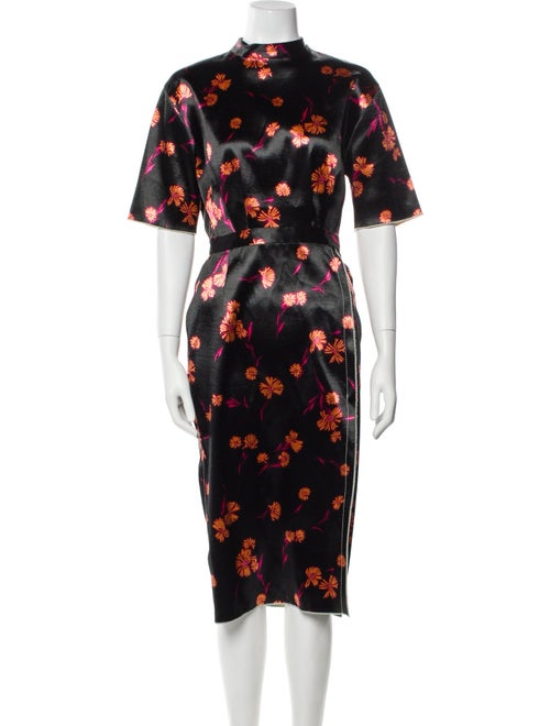 Meryll Rogge Floral Print Midi Length Dress